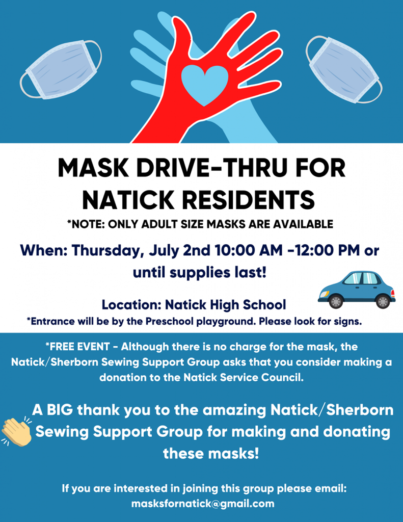natick mask drive-thru