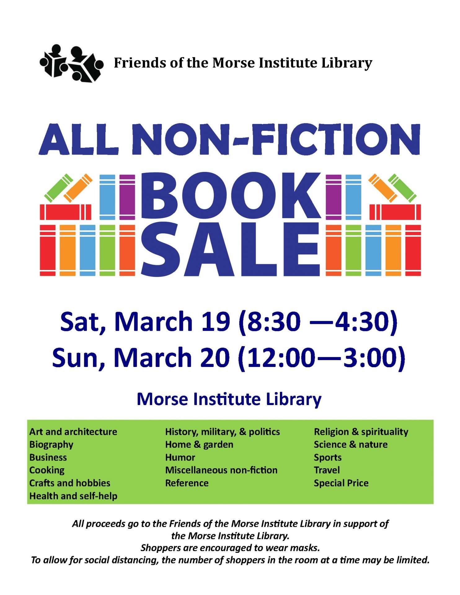 Book sale flyer - nonfiction 2022 03 14