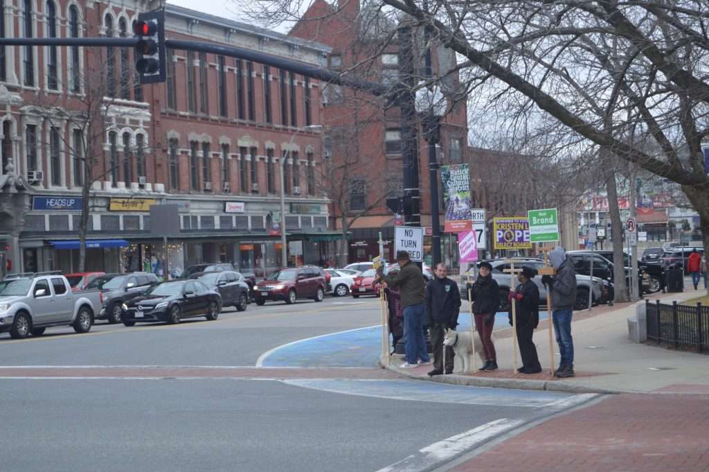town election candidate signs rte 135 27 intersection