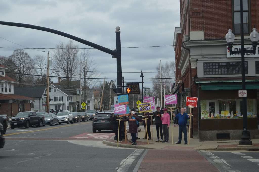 town election candidate signs rte 135 27 intersection