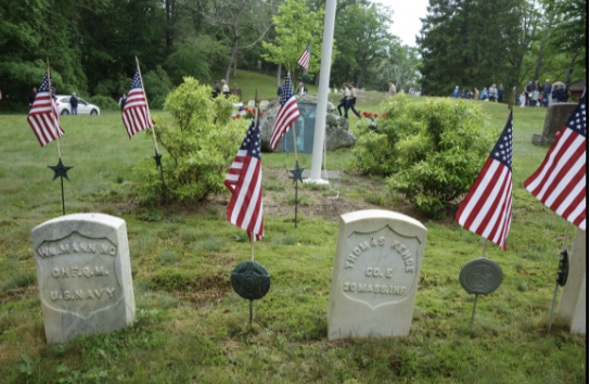Natick flags cemetery