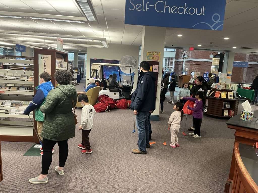 Morse Institute Library mini golf