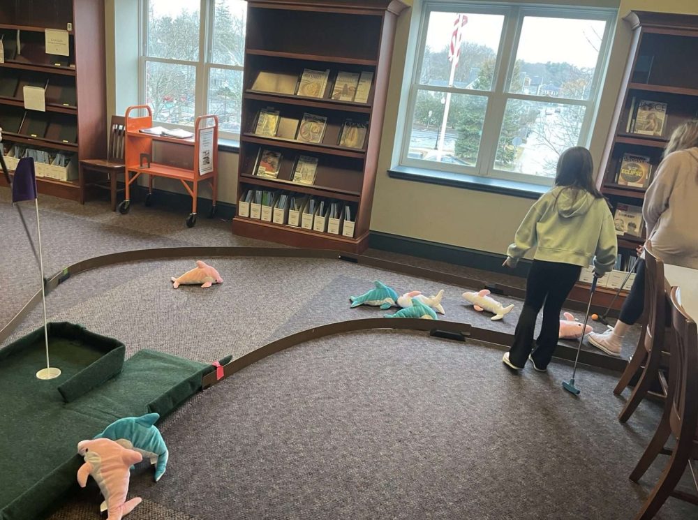 Morse Institute Library mini golf