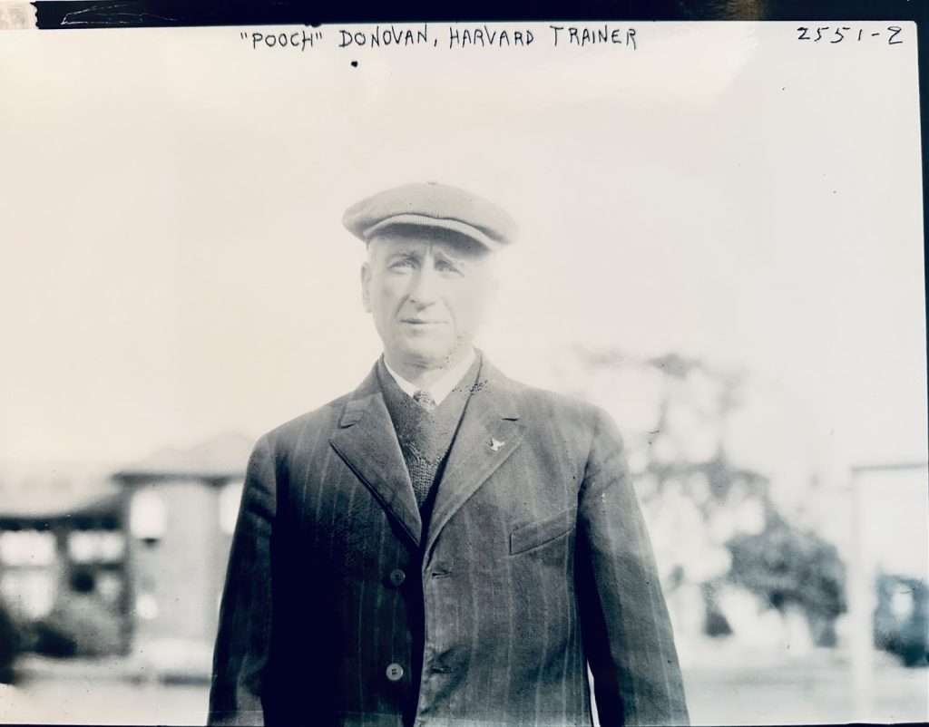 One of the original Champions! “Pooch” Donovan, Harvard Trainer. Undated, NHS Collections