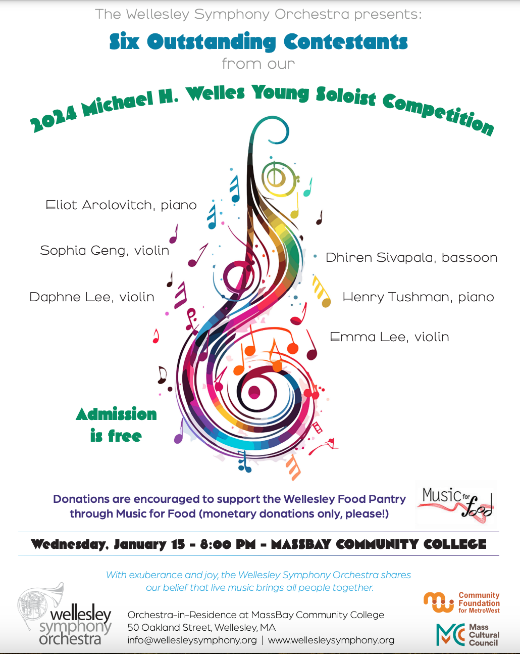 Wellesley Symphony Orchestra, Young Soloists