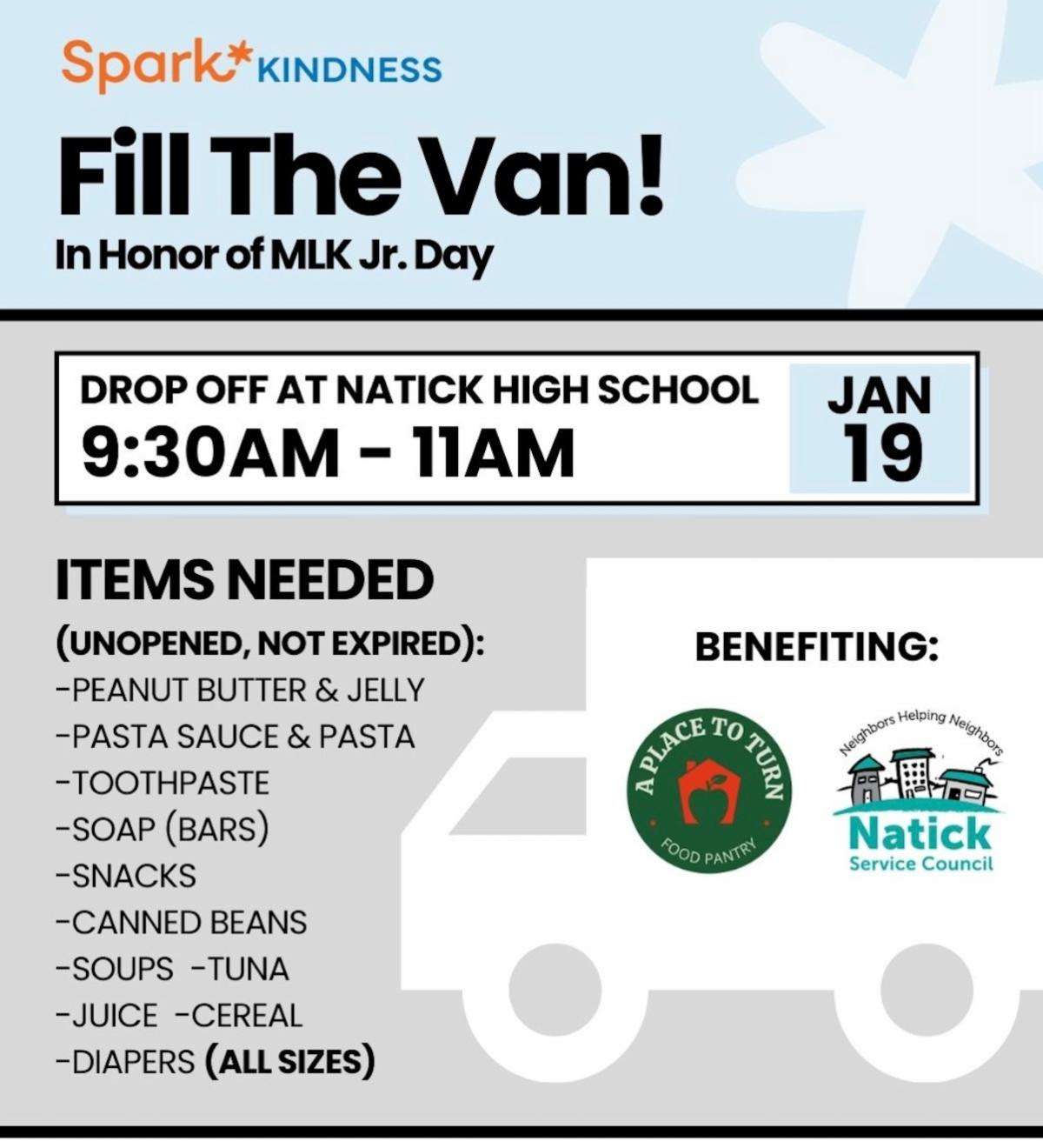 Fill the Van, MLK Day, Natick Fill the Van, MLK Day, Natick