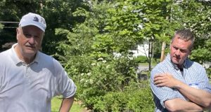 Bruce Evans, Jay Poropatich, Johnson Site Walking Meeting