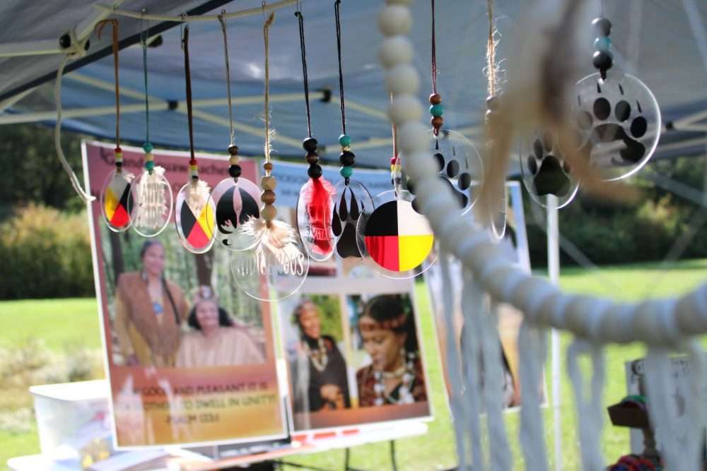 Native American crafts, including jewelry and sun-catchers, were available for purchase duringthe annual Pow Wow sponsored by the Natick Praying Indians on Sept. 27 at Lake Cochituate State Park.