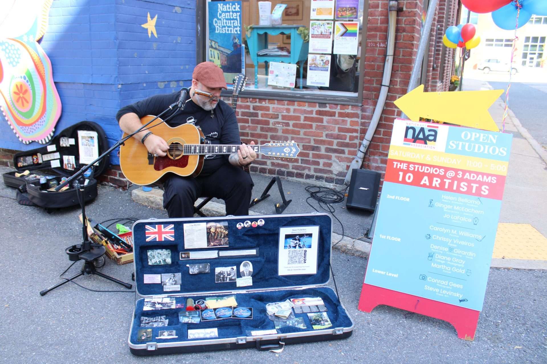 Sean Fullerton performs at Adams Street during the annual Natick Artists Open Studios on Oct. 18. Sean Fullerton performs at Adams Street during the annual Natick Artists Open Studios on Oct. 18.