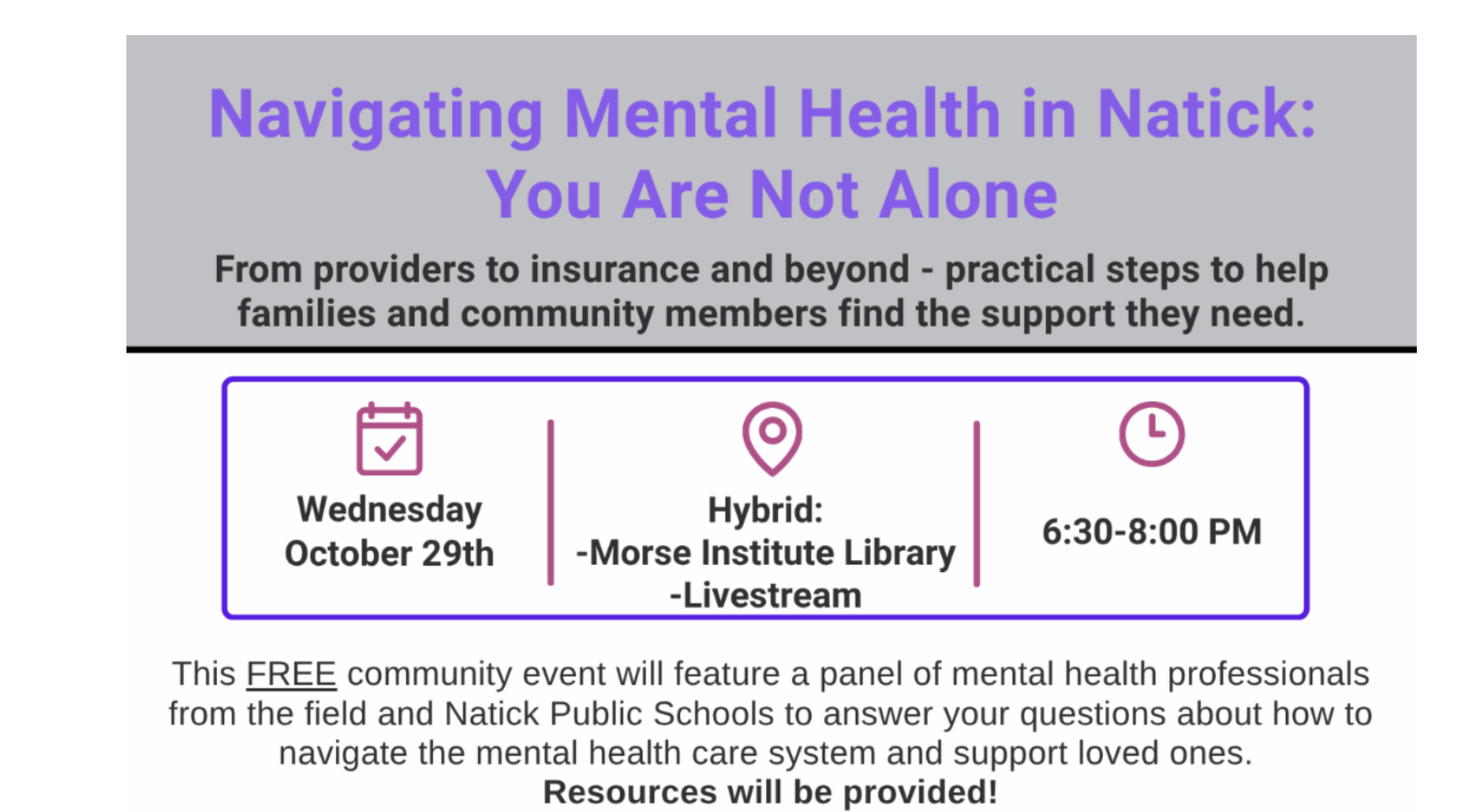 Spark Kindness, mental health, Natick