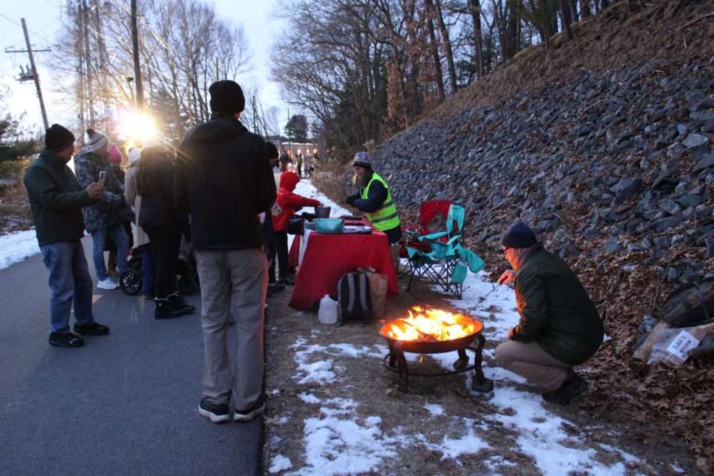Fire pit on NYE at CRT