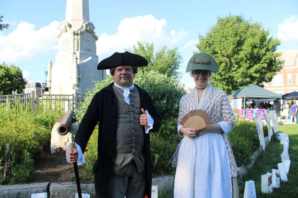John Adams and Mercy Warren paid a visit to the Natick Common during Natick Nights on Aug. 6.