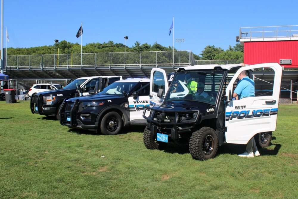National Night Out included a chance for visitors to check out police and fire vehicles.